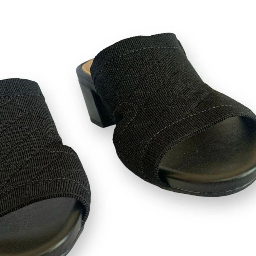 Tamanco-Feminino-Salto-Grosso-Detalhe-Tecido-Modare-Preto