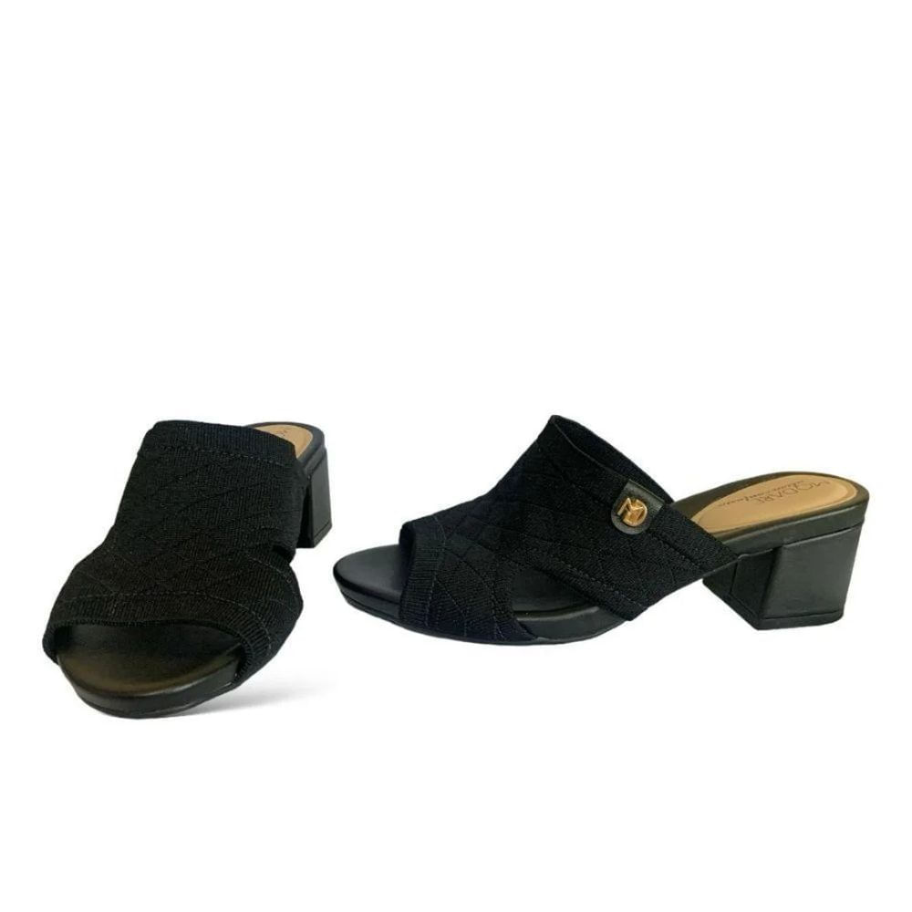 Tamanco-Feminino-Salto-Grosso-Detalhe-Tecido-Modare-Preto