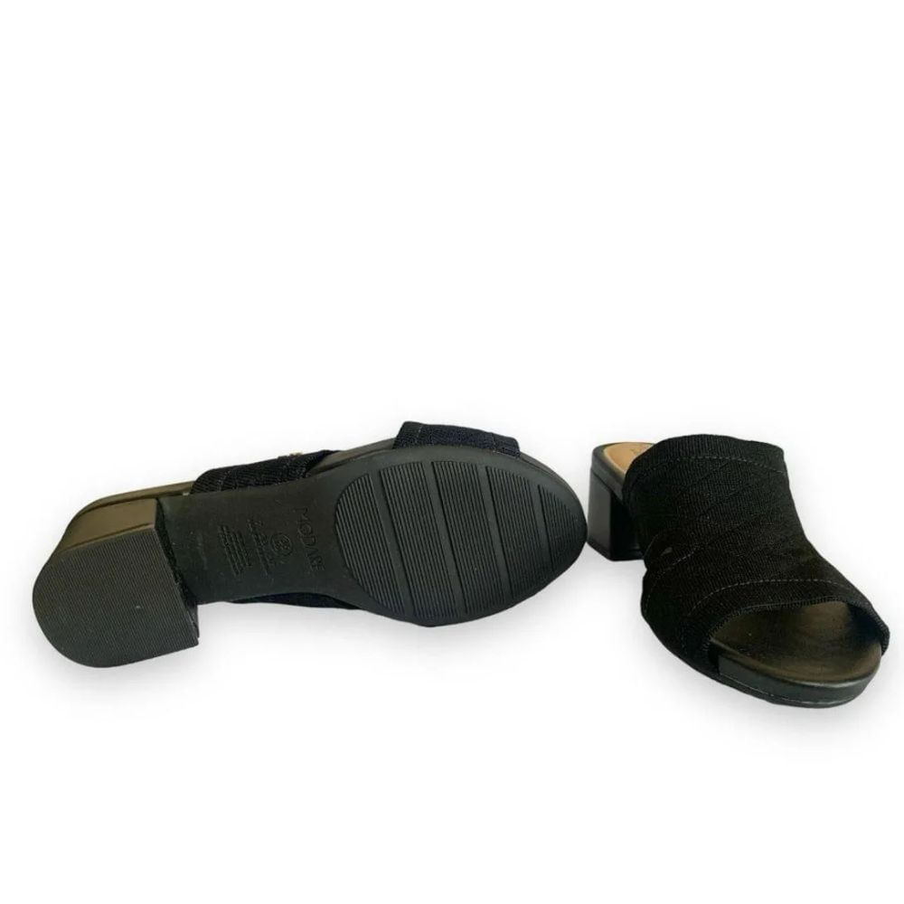 Tamanco-Feminino-Salto-Grosso-Detalhe-Tecido-Modare-Preto