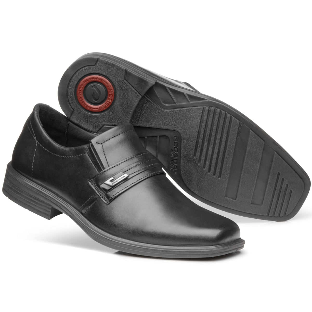 Sapato Social Pegada em Couro Masculino Preto 124776-01 Oscar