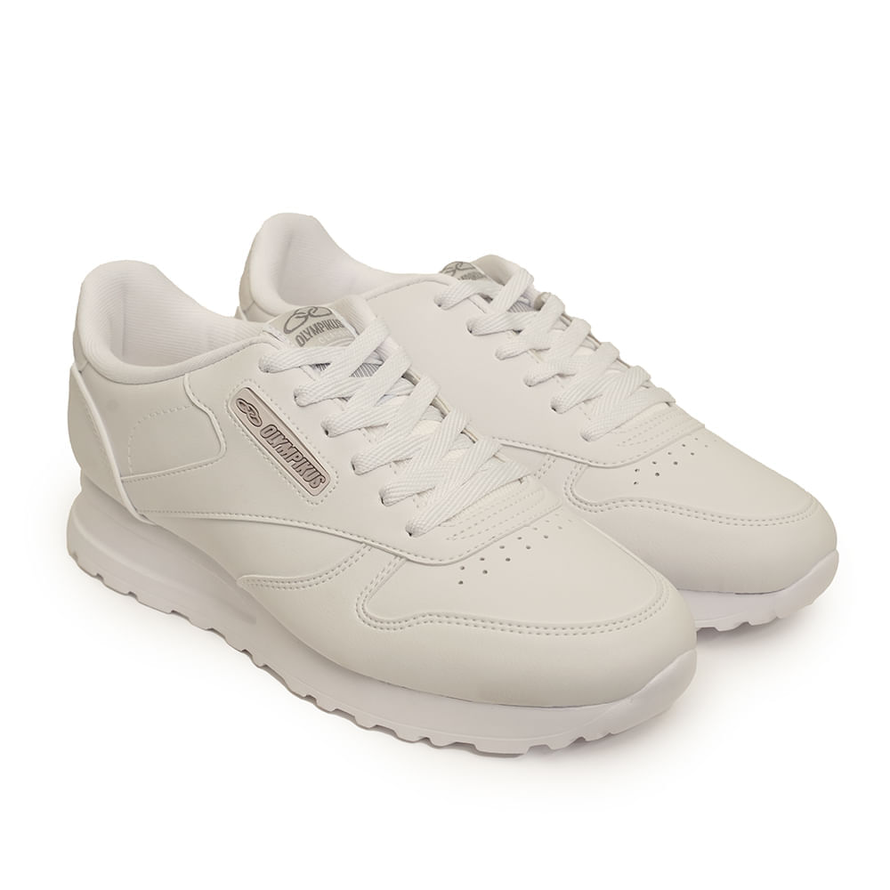 Tênis Olympikus branco com detalhes de conforto e design moderno