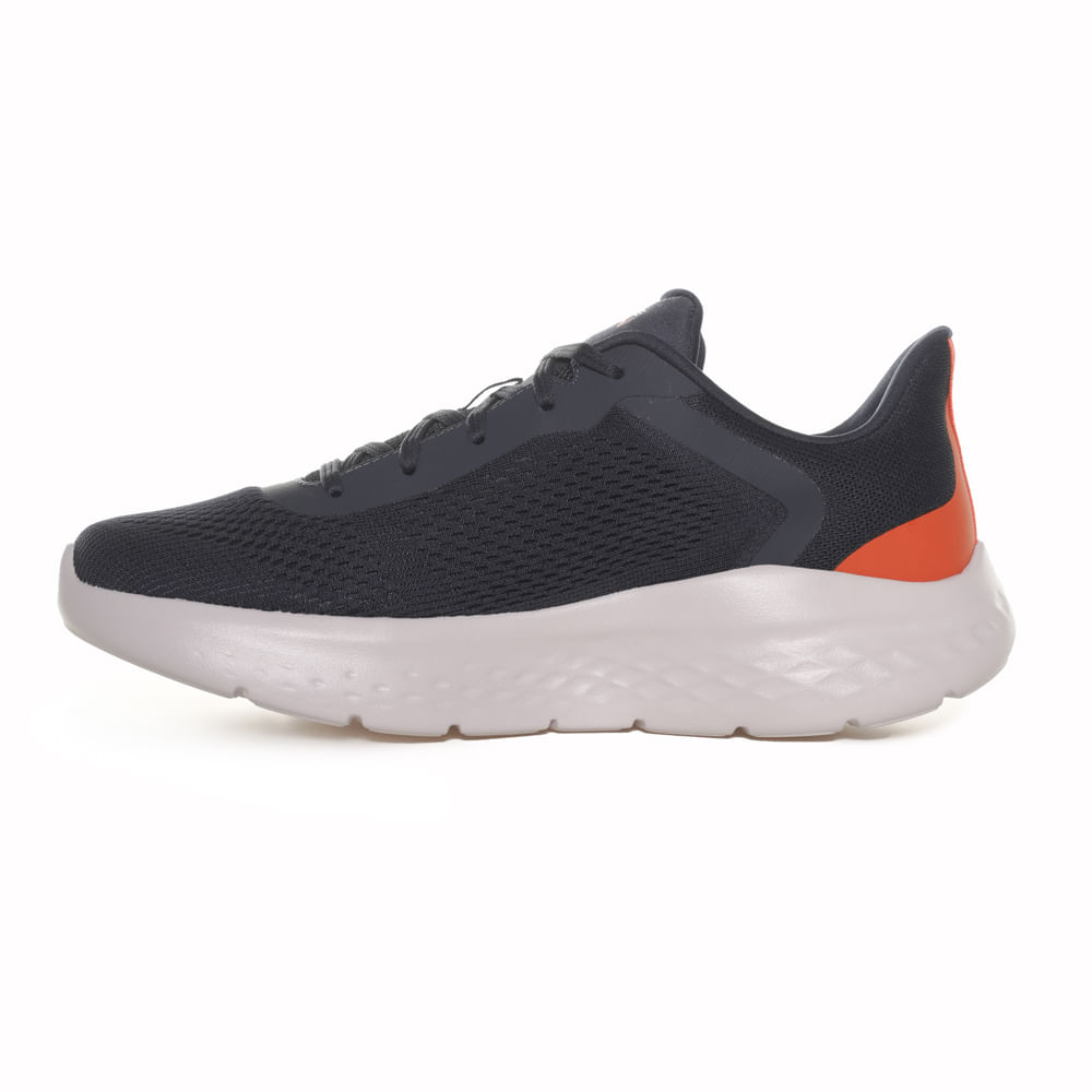 Perfil lateral esquerdo do tênis Skechers Go Run Lite masculino marinho