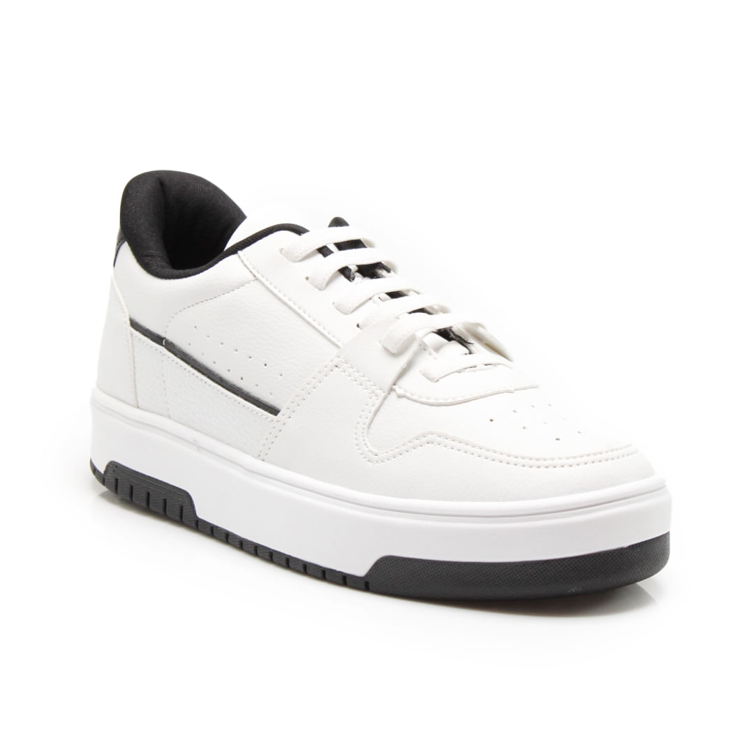 OnOFF  Tênis Branco e Preto Done Head Casual Feminino | Oscar