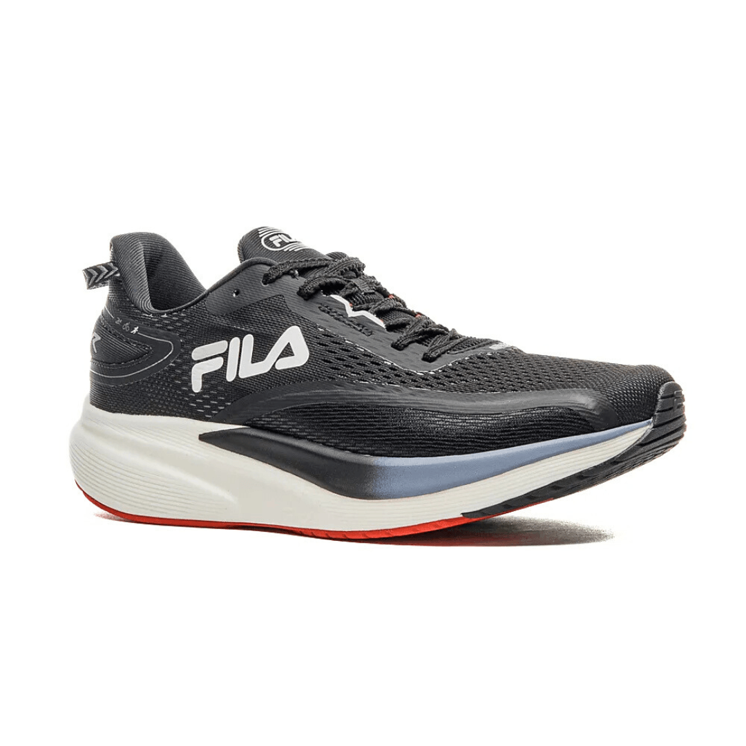 Tênis Fila Racer T2 Xtreme preto masculino vista lateral direita para ajuste e conforto