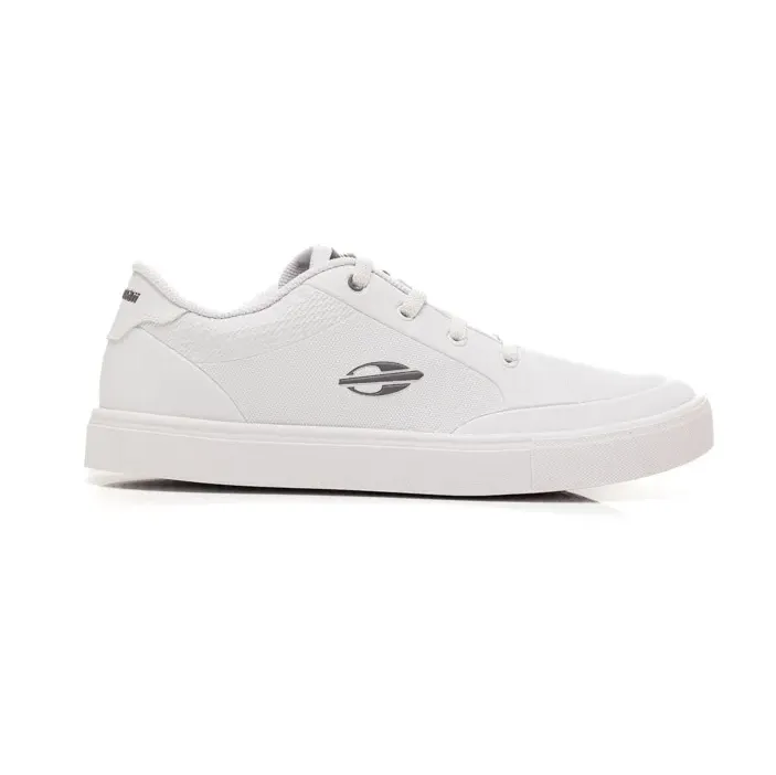 Tênis Mormaii Urban Free JR branco vista lateral esquerda mostrando textura e logo