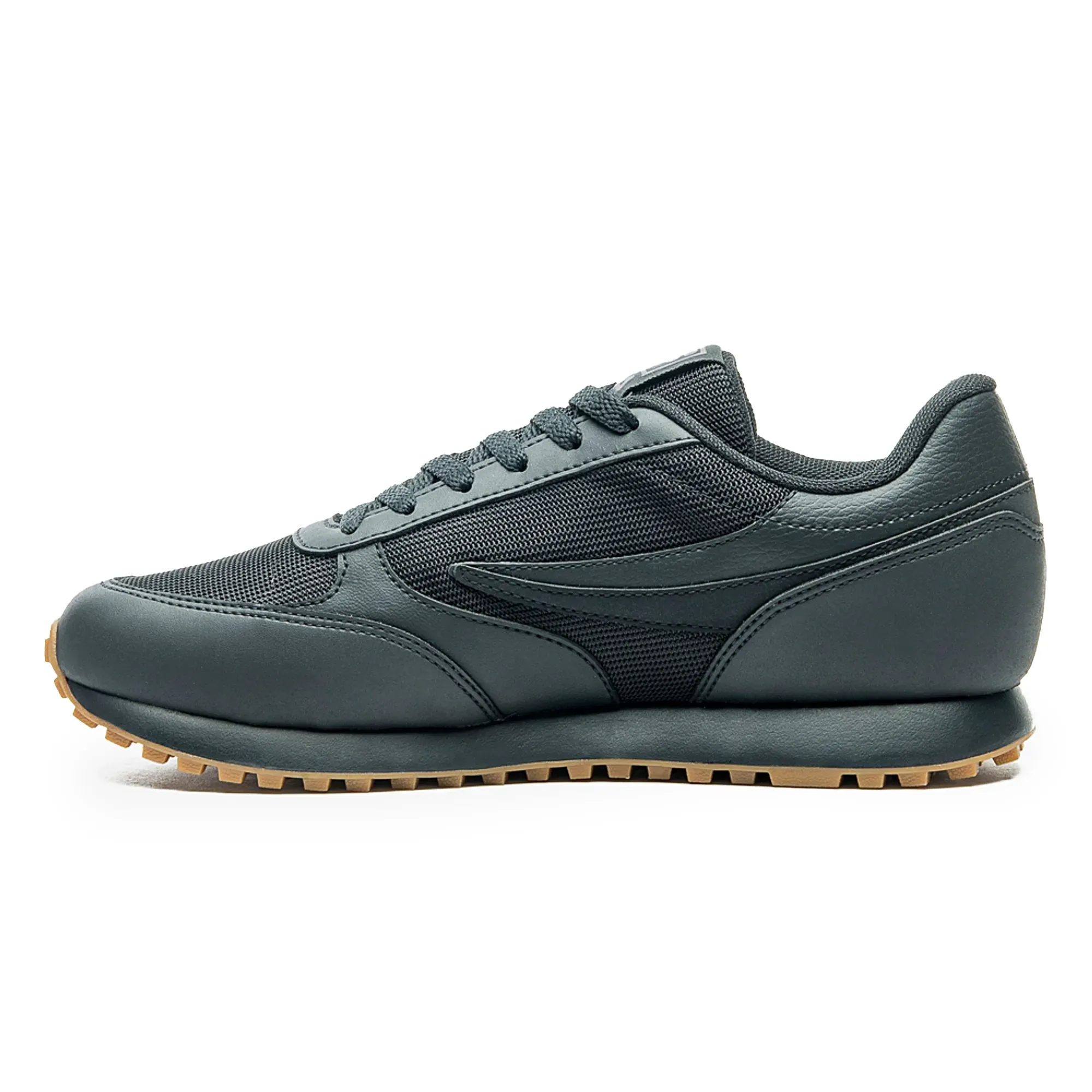 Tênis Fila Renno Classic masculino preto vista lateral esquerda mostrando solado e acabamento