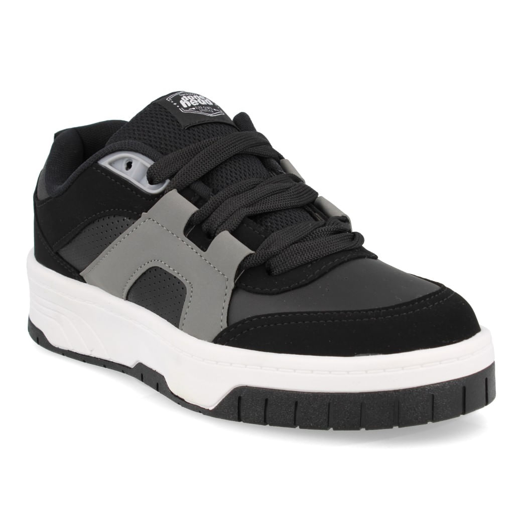 Tênis Done Head masculino preto vista frontal em fundo branco