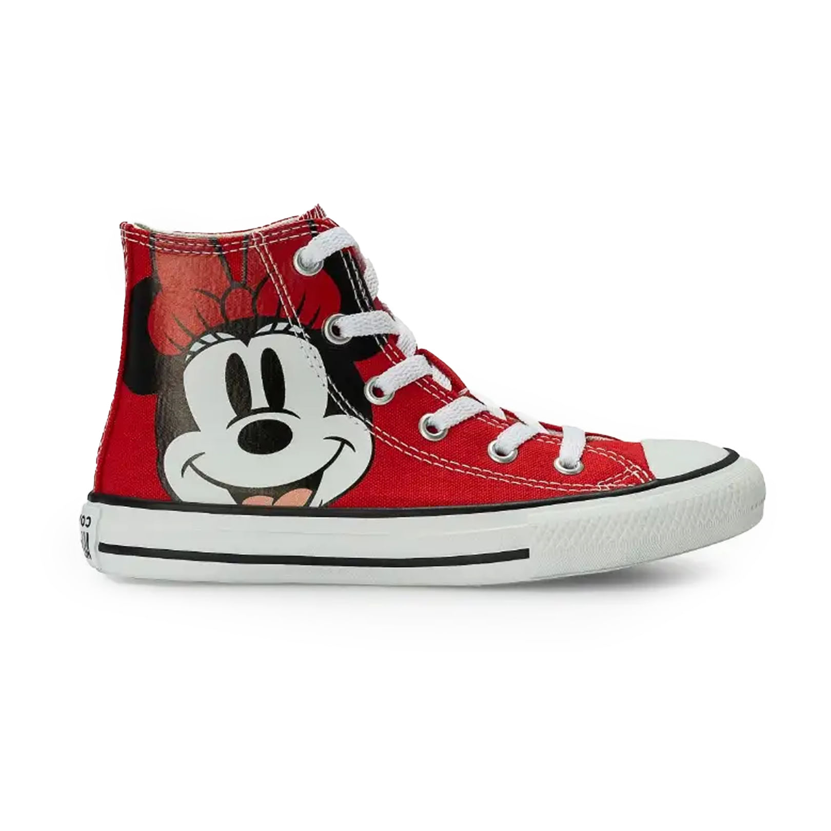 Tênis Chuck Taylor All Star Mickey Juvenil Cano Alto Vermelho