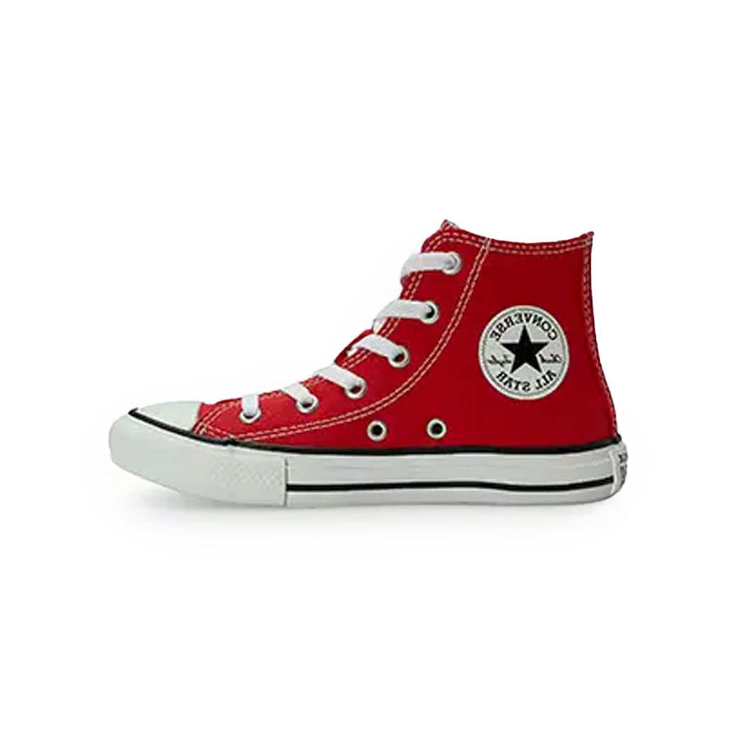 Tênis Chuck Taylor All Star Mickey Juvenil Cano Alto Vermelho