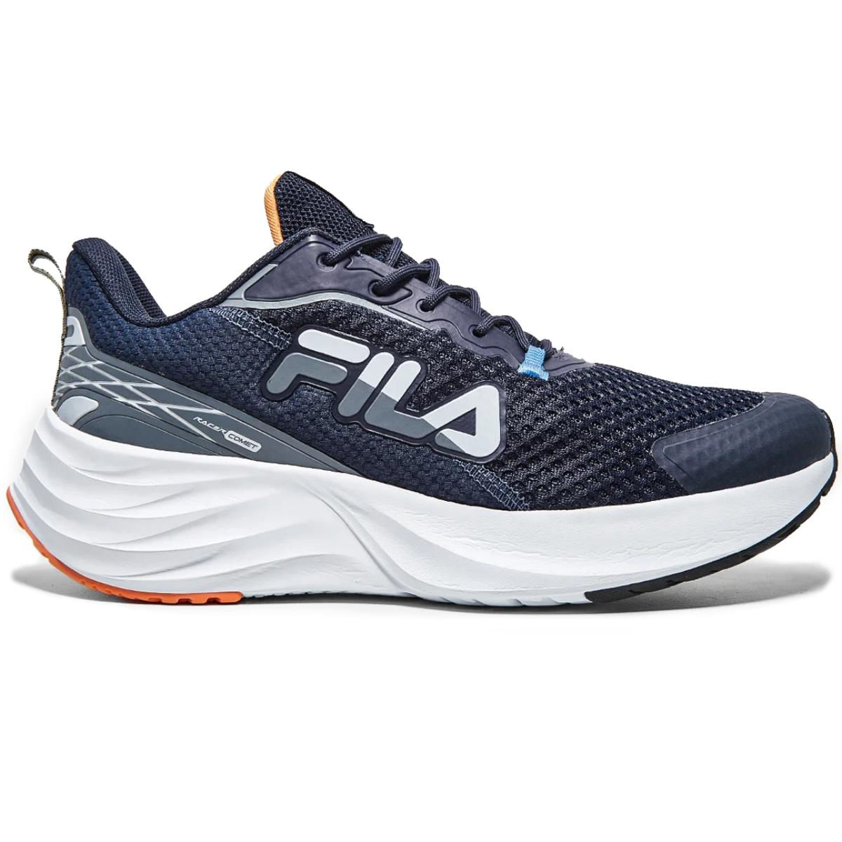 Tênis esportivo Fila Racer Comet masculino marinho vista lateral esquerda