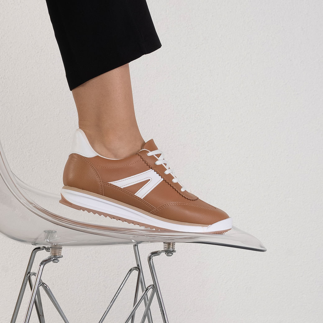 Tênis Feminino Casual TÃªnis Vizzano Sola Alta Tênis Branco