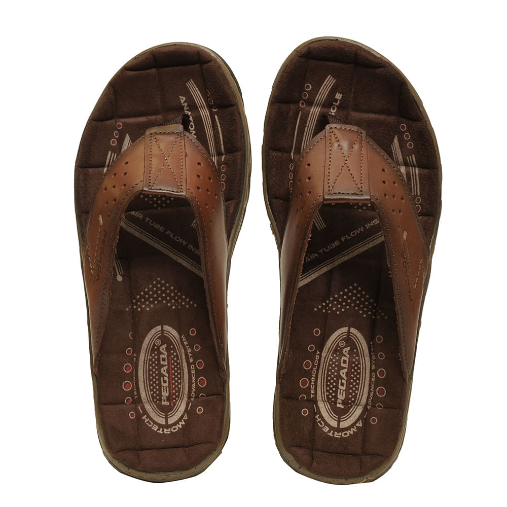 Chinelo-Masculino-Couro-Pegada-Marrom