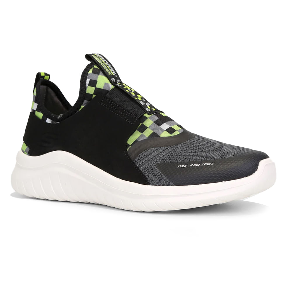 Tênis Skechers Ultra Flex 2.0 infantil vista 3/4 frontal