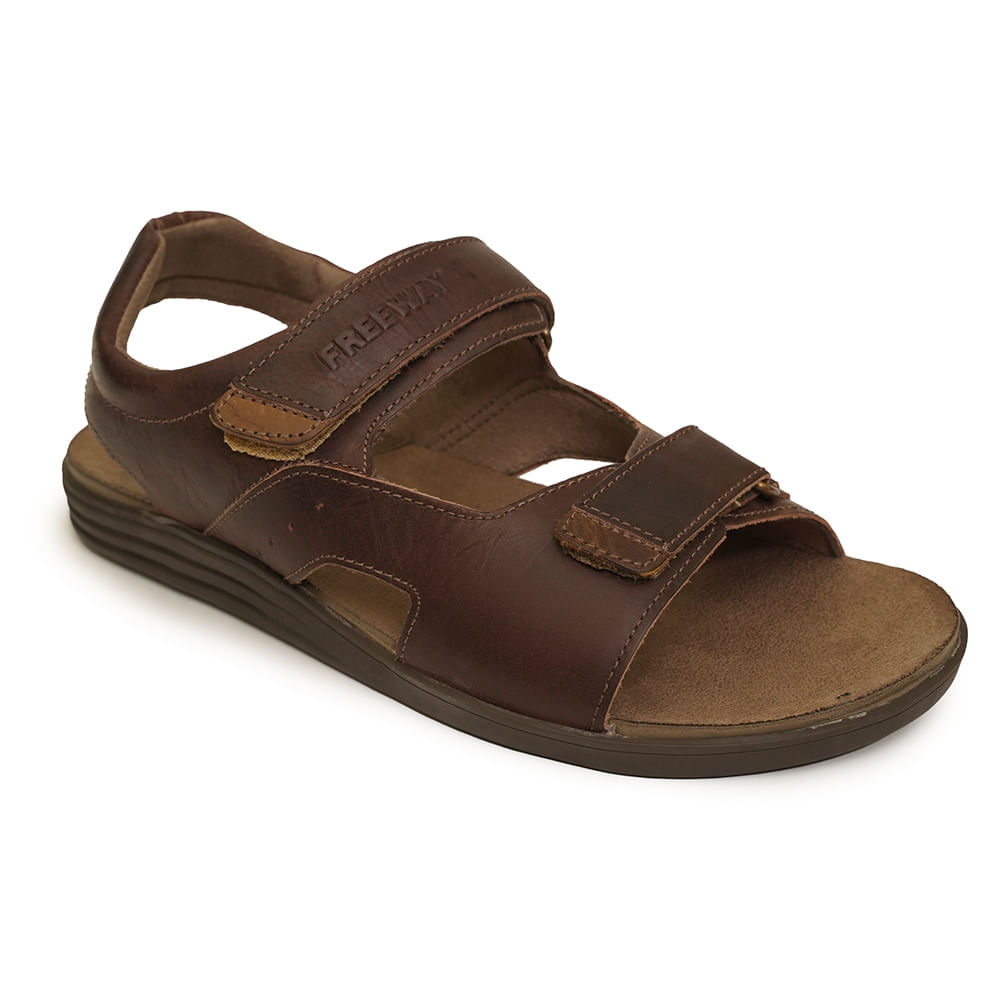 Sandalia-Masculina-Logo-Velcro-Free-Way-Marrom