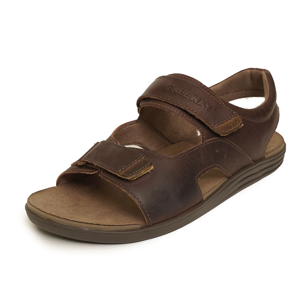 Sandalia-Masculina-Logo-Velcro-Free-Way-Marrom