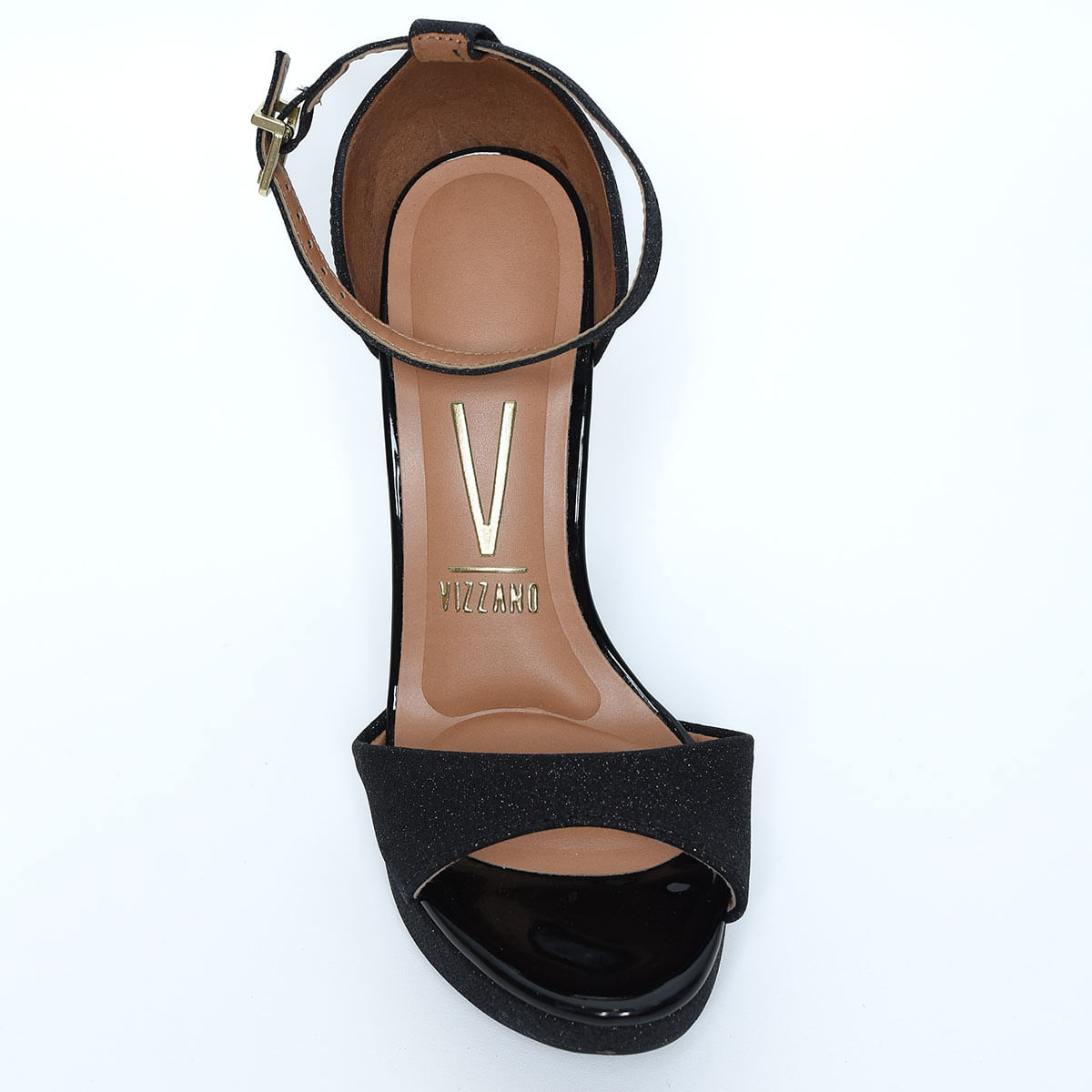 Sandália Meia Pata Vizzano Feminina Preta Salto Alto Paquetá