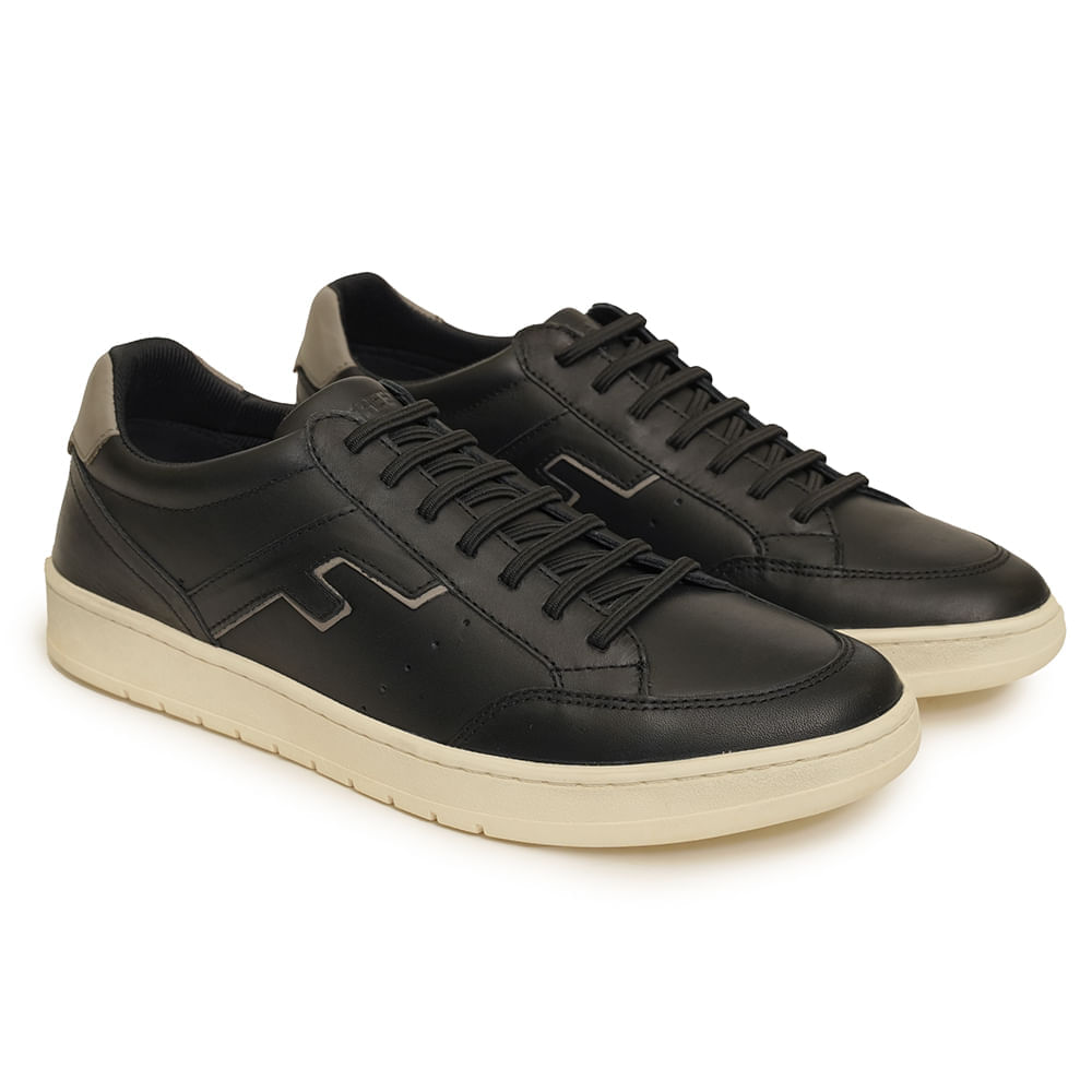 Sapatenis-Masculino-Logo-Couro-Free-Way-Preto