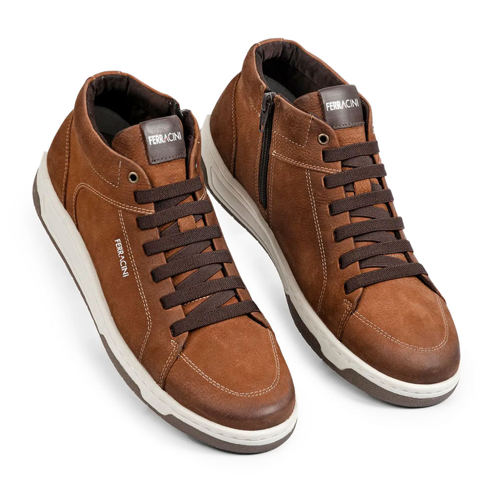 Tenis-Casual-Ferracini-Miami-Masculino-Marrom