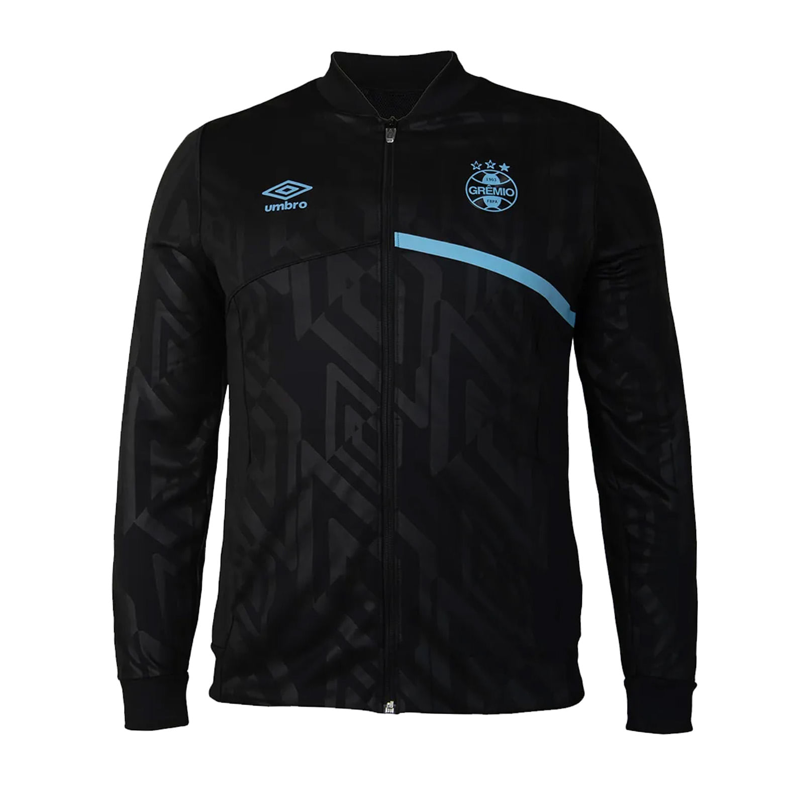 Jaqueta Umbro Grêmio Hino 2025 Masculina Preta Oscar