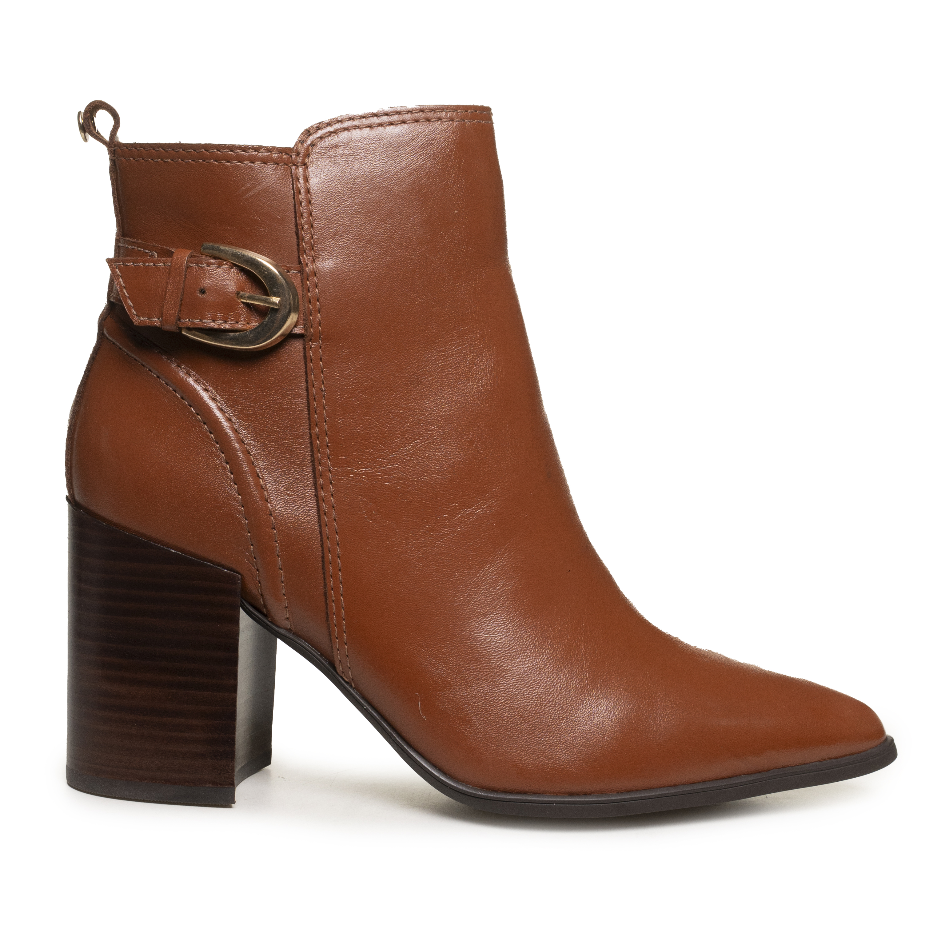 Bota Bottero Couro Atanado Canela Feminino Marrom Cano Médio Oscar