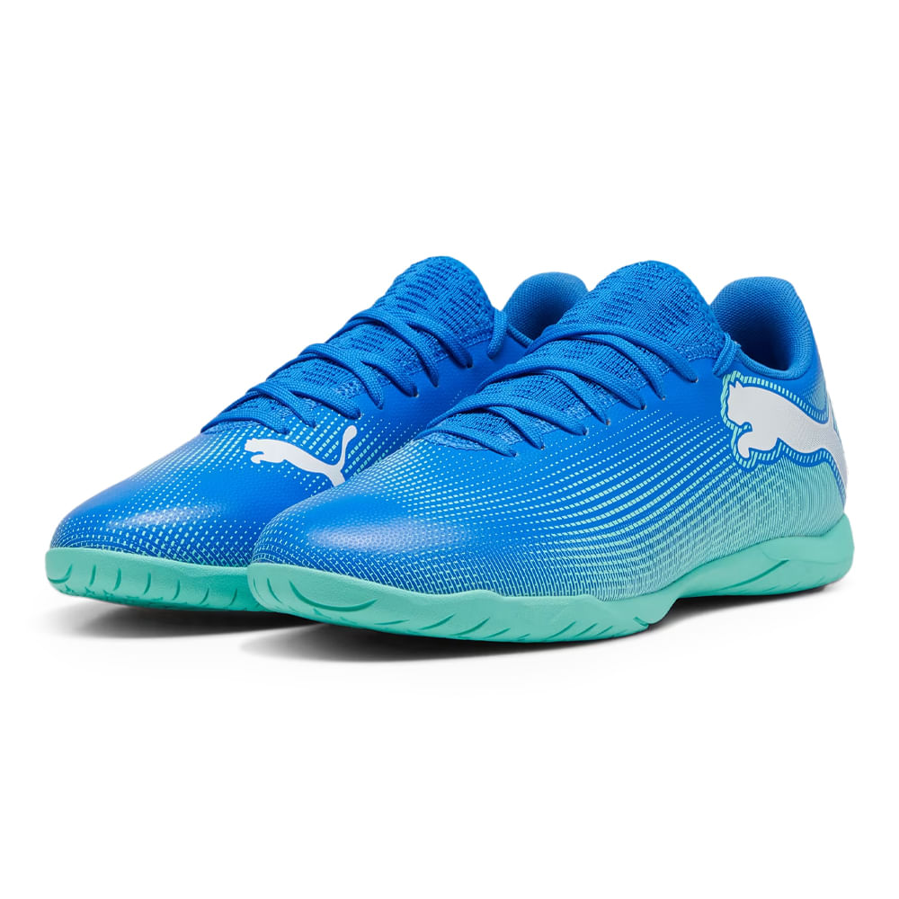Chuteira Puma Futsal Future Play Azul Masculina Oscar