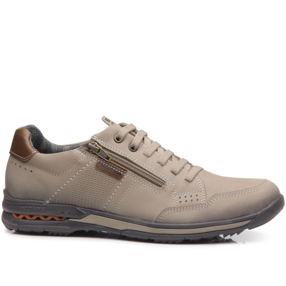 Sapatênis Pegada Couro Masculino Marrom Confortável Oscar