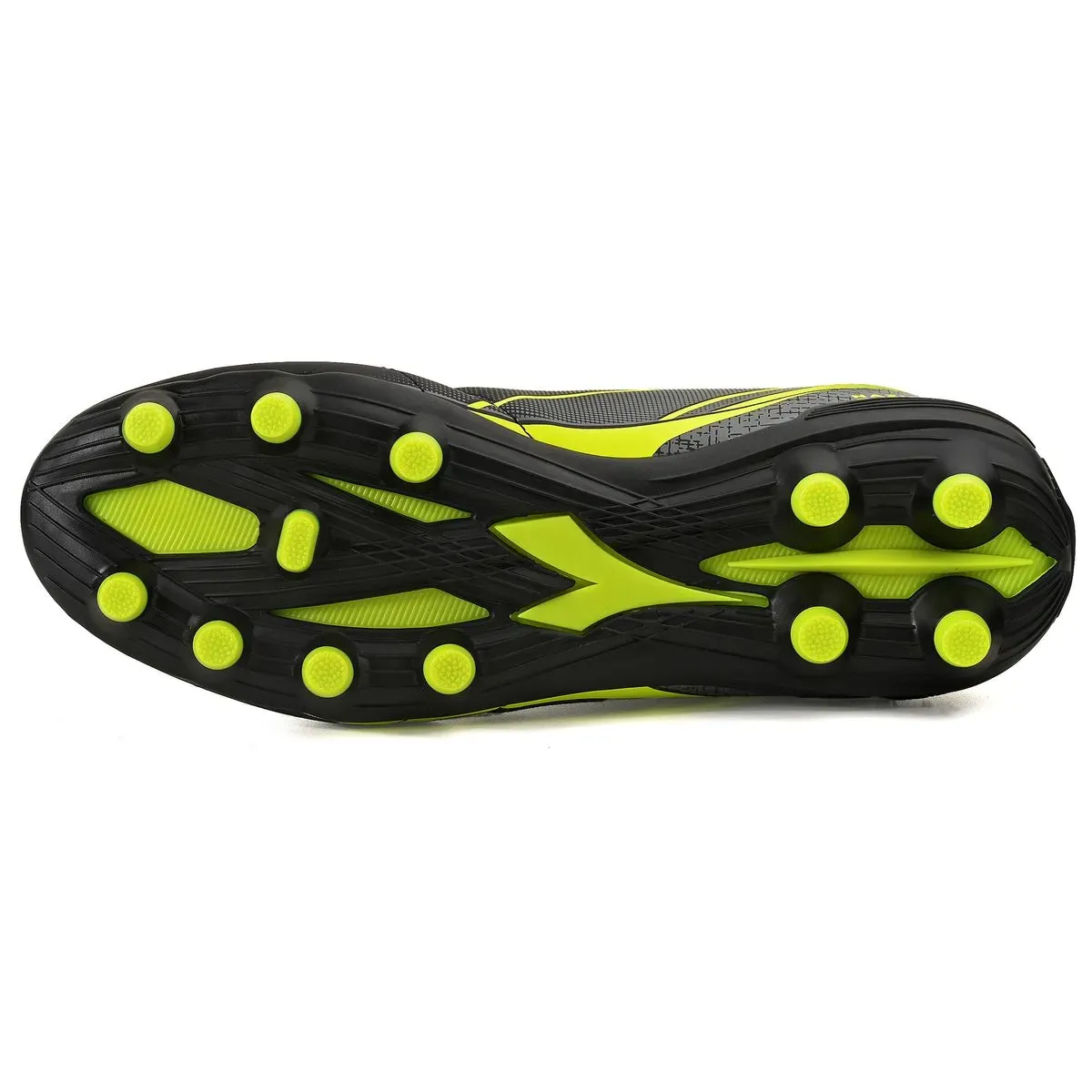 Chuteira Diadora Nazionale Elite II masculina vista lateral esquerda com detalhes amarelo neon