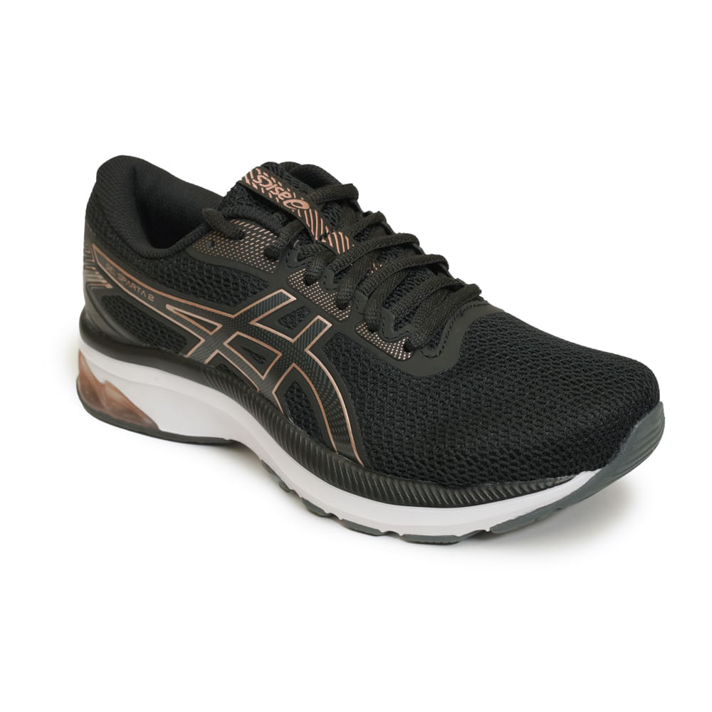 Tênis Asics Gel-Sparta 2 feminino preto vista frontal lateral esquerda