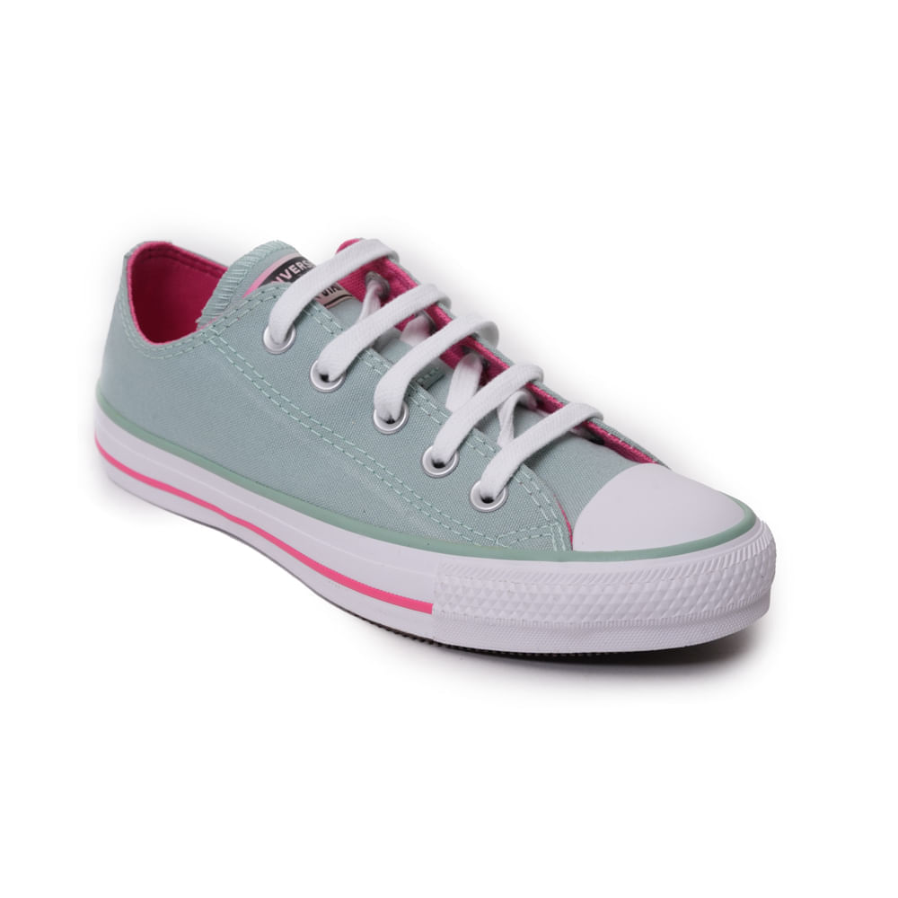 Tênis All Star Chuck Taylor feminino verde em destaque para ajuste e conforto