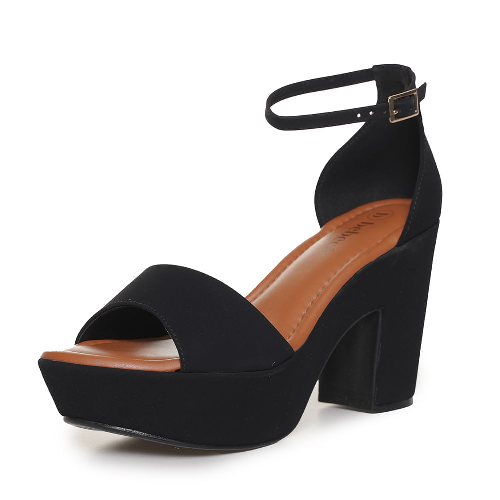 Sandalia Tratorada Bebece Preta Sandália Bebecê Feminina Preto