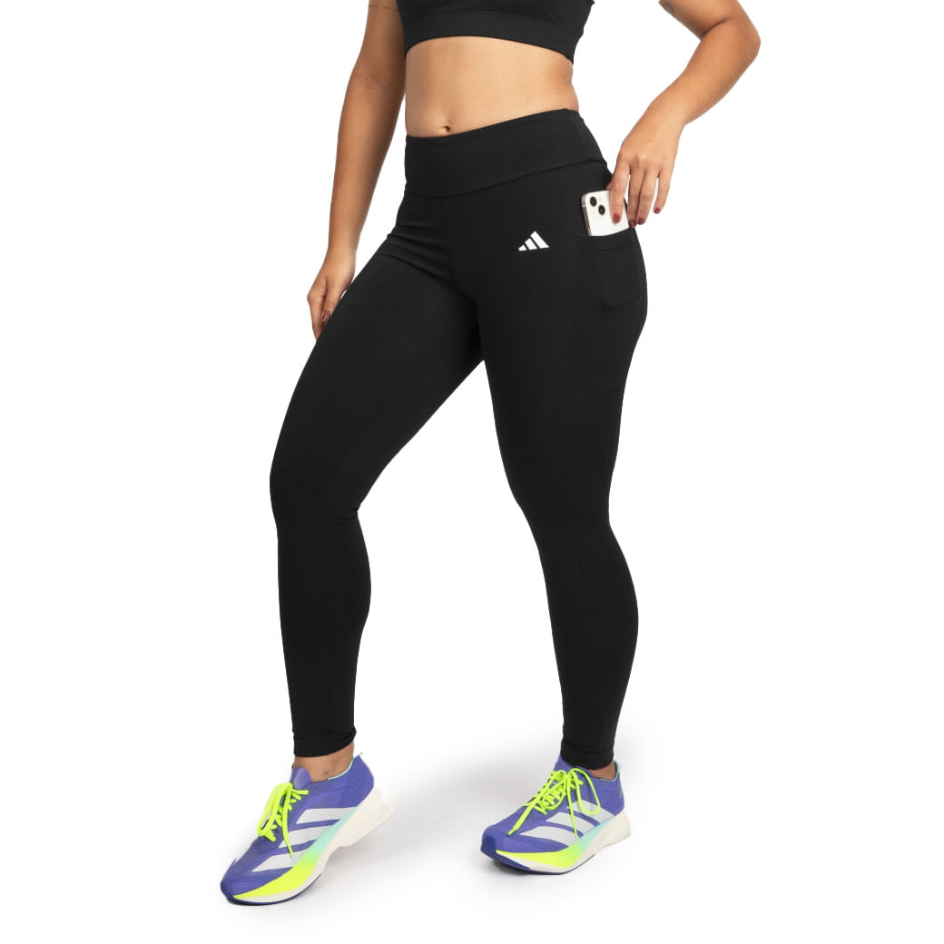 Legging Adidas Corrida Bolso Feminina Preta Oscar