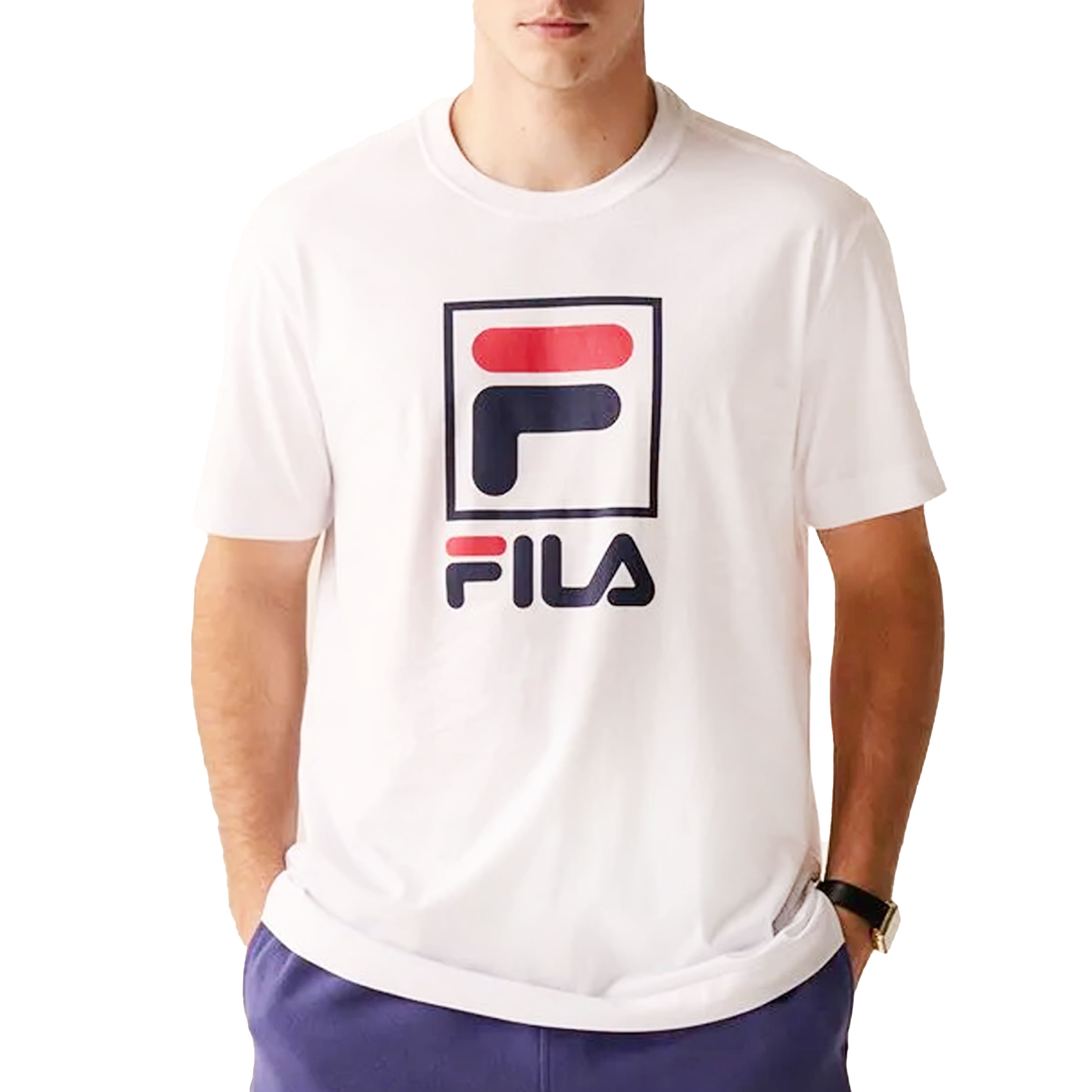 Camiseta Fila Comfort Letter Premium II Branca Masculina Paqueta