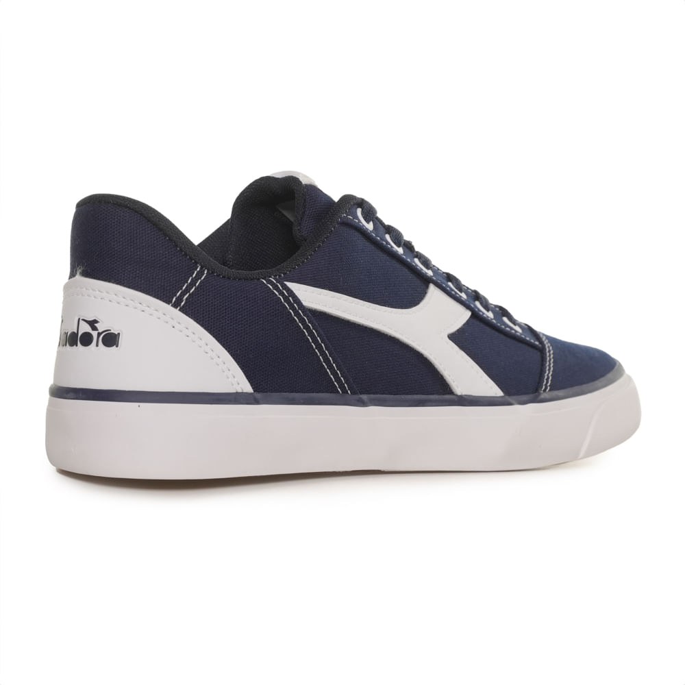 Tênis Diadora Marinho Unissex vista lateral para ajuste e conforto