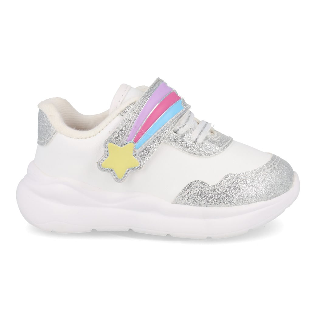 Tênis Casual Molekinha Estrela Infantil Branco Paquetá