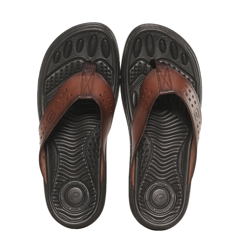 Chinelo-Pegada-Comfort-Couro-Marrom-Masculino