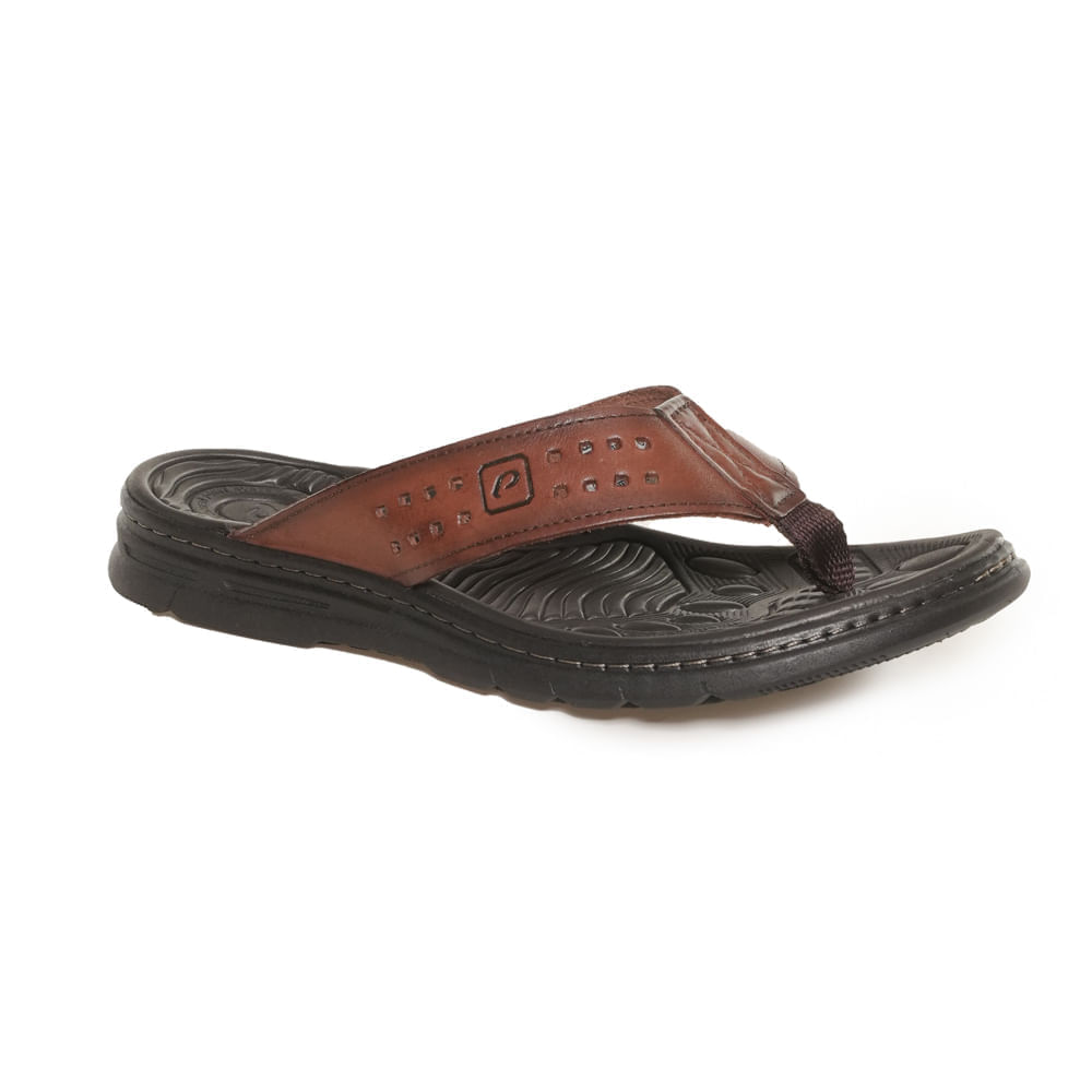 Chinelo-Pegada-Comfort-Couro-Marrom-Masculino