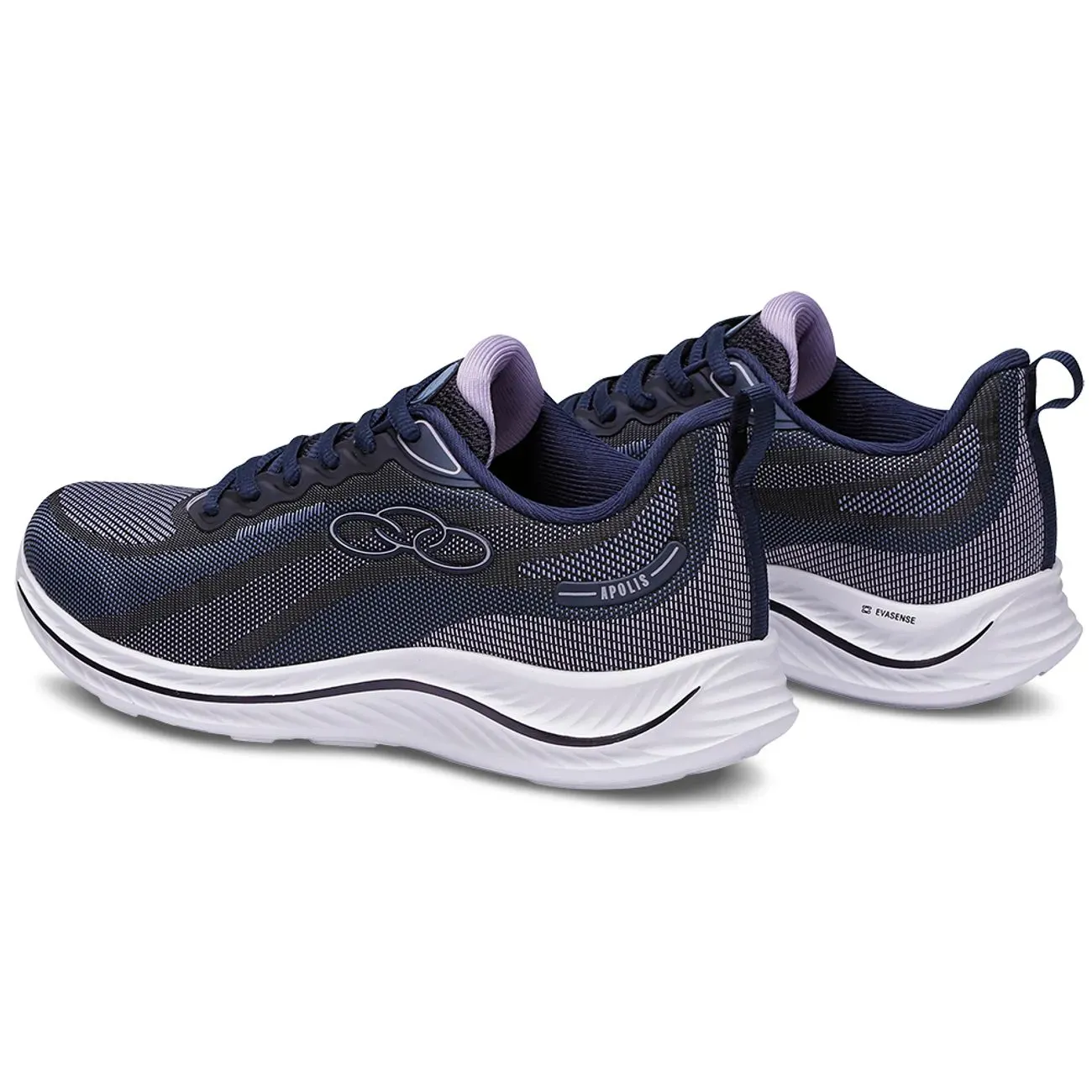 Tênis Apolis Olympikus vista traseira destacando tecnologia de amortecimento e design moderno