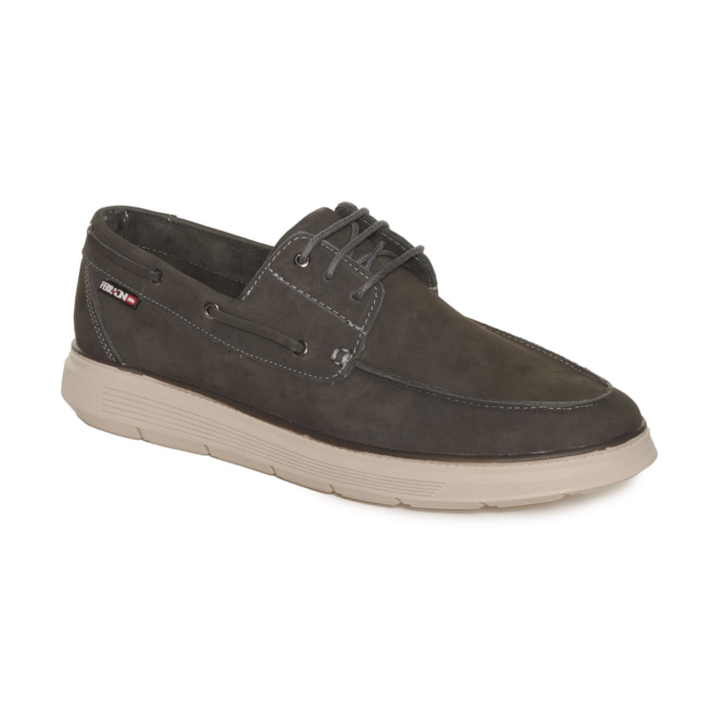 Mocassim Ferracini Index Cinza Masculino vista frontal para ajuste e conforto
