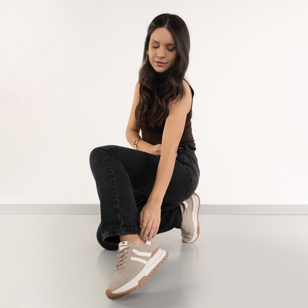 Tênis Dakota Foggia Clay Cinza Feminino Conforto e Estilo Oscar