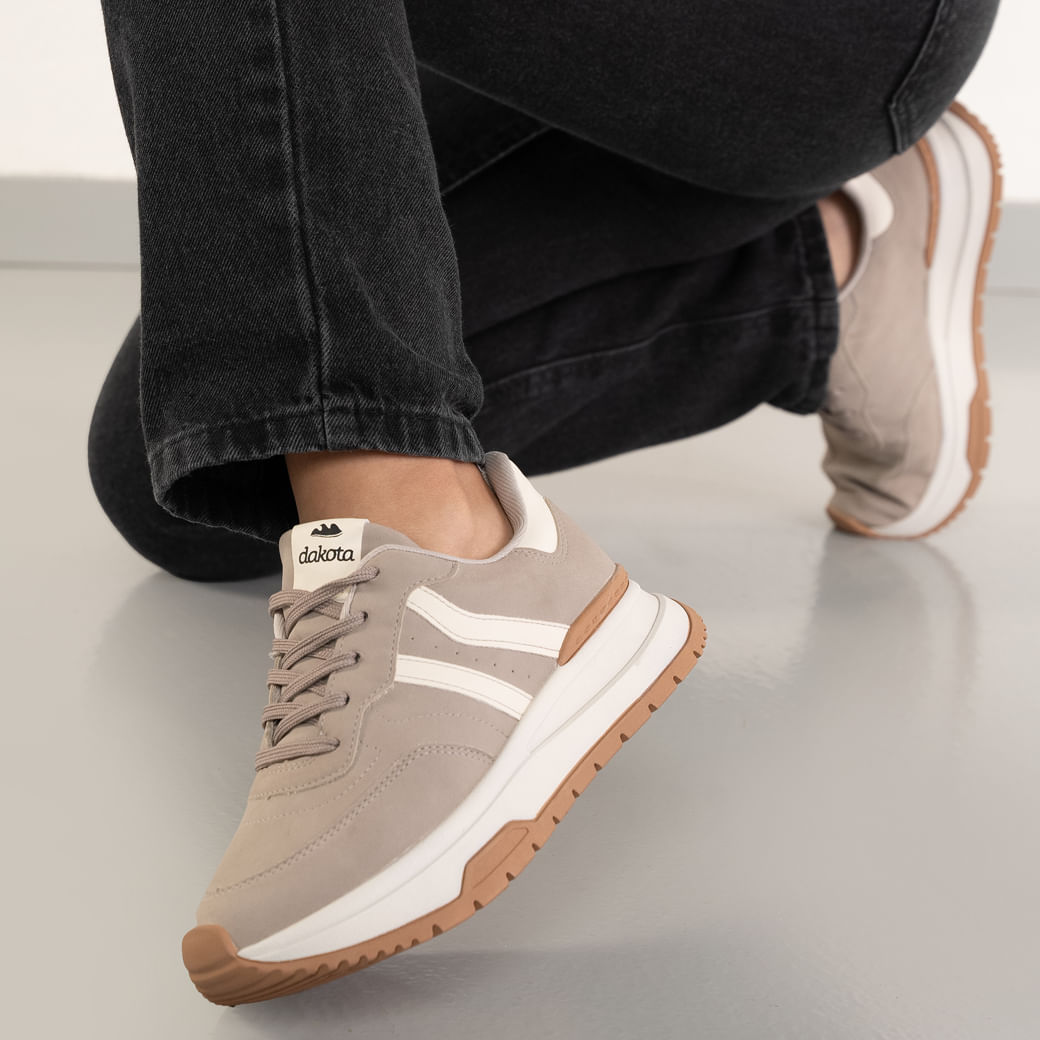 Tênis Dakota Foggia Clay Cinza Feminino Conforto e Estilo Paquetá