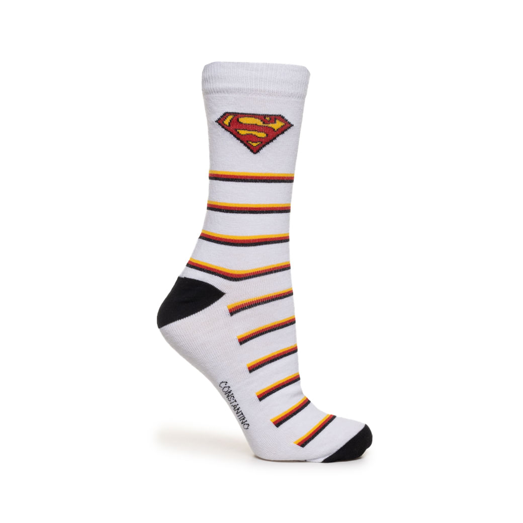Meia Masculina Warner Superman Constantino Branco
