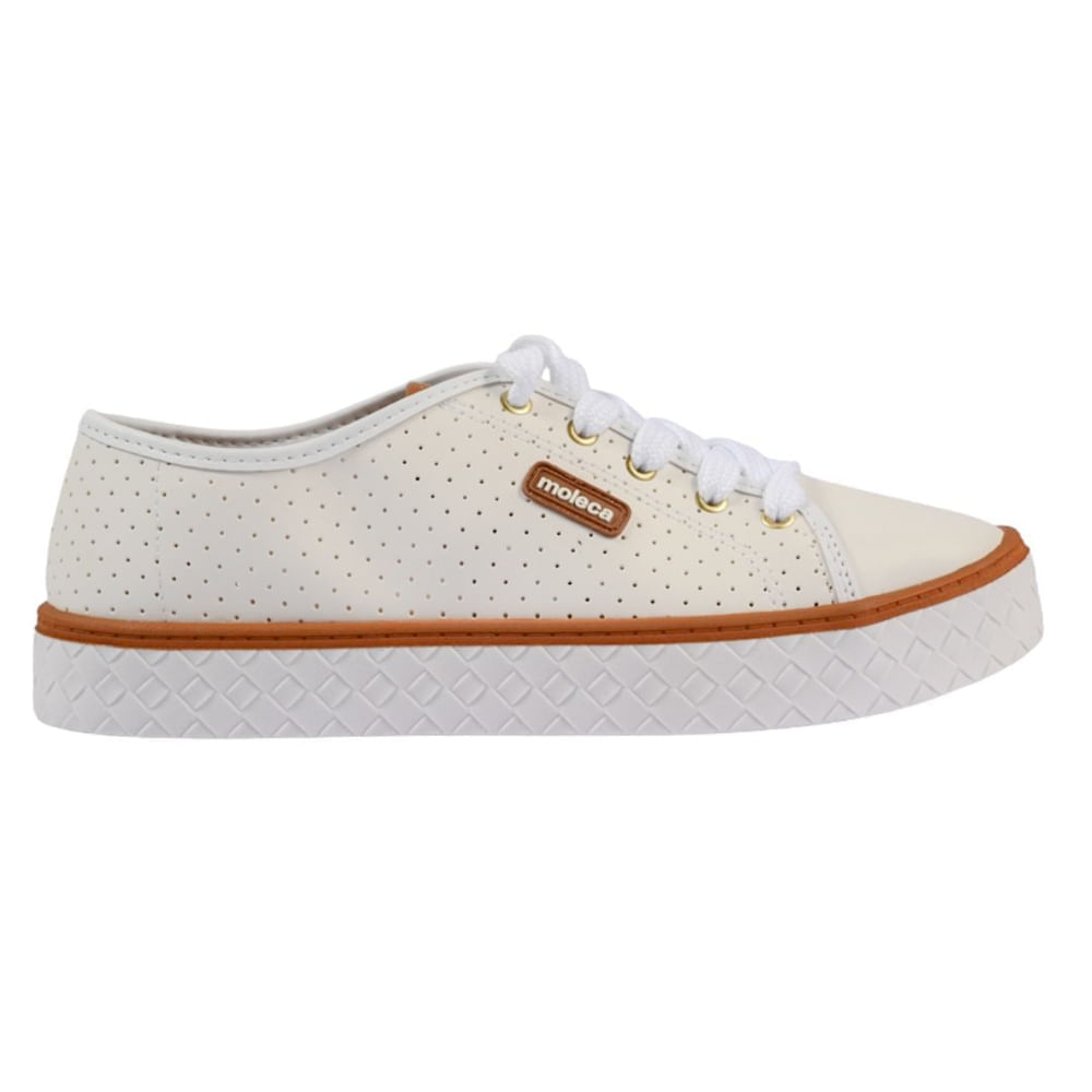 Tênis Sola Caixa Feminino Moleca Branco Confortável Oscar