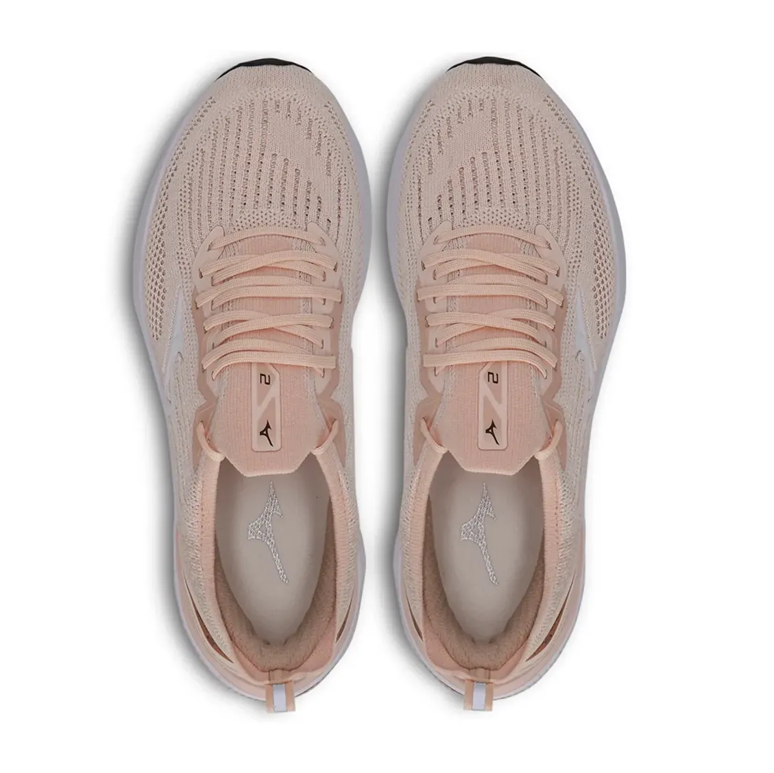 Tênis Mizuno Wave Zest 2 Feminino Rosa vista traseira com malha respirável