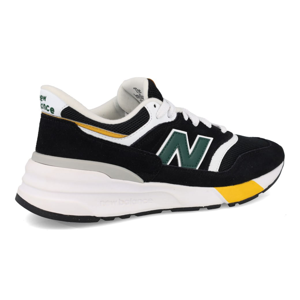 Tênis New Balance 997R Masculino Verde Musgo detalhe lateral e calcanhar