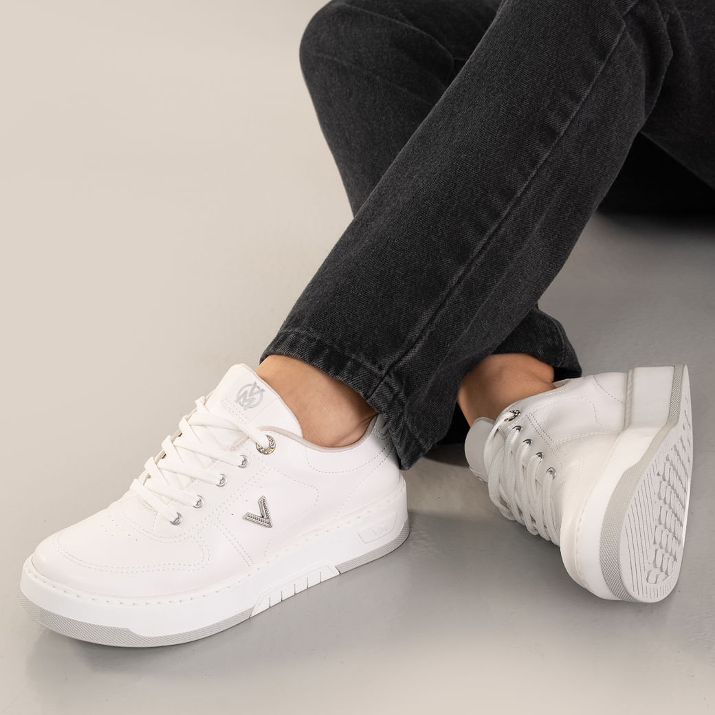 Tênis Via Marte Street Feminino Branco Casual Confortável Paquetá