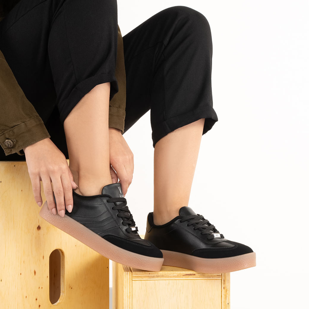 Tênis Feminino Casual Vizzano Tenis Preto Camurça Tênis Vizzano