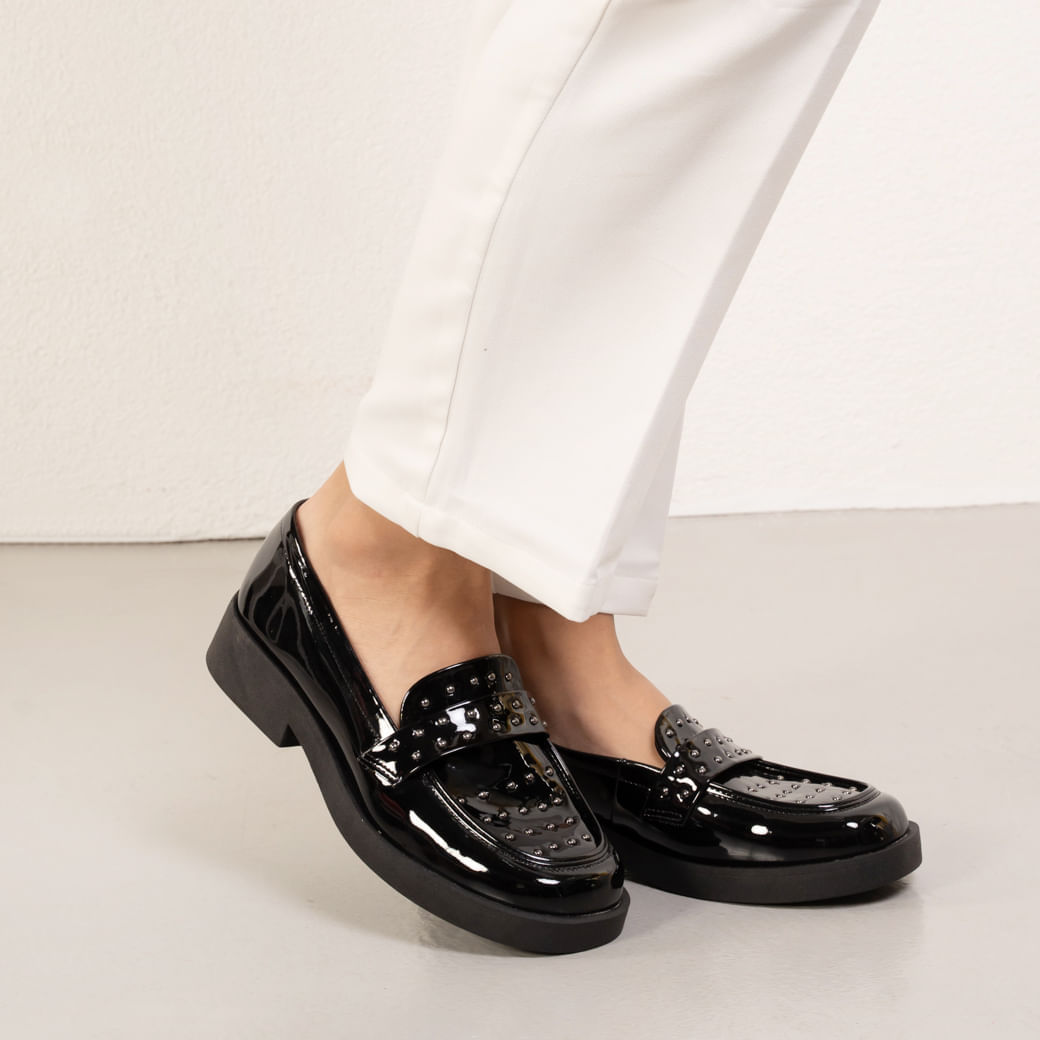 Sapato Feminino Verniz Preto Vizzano Sapato Feminino Salto Fino