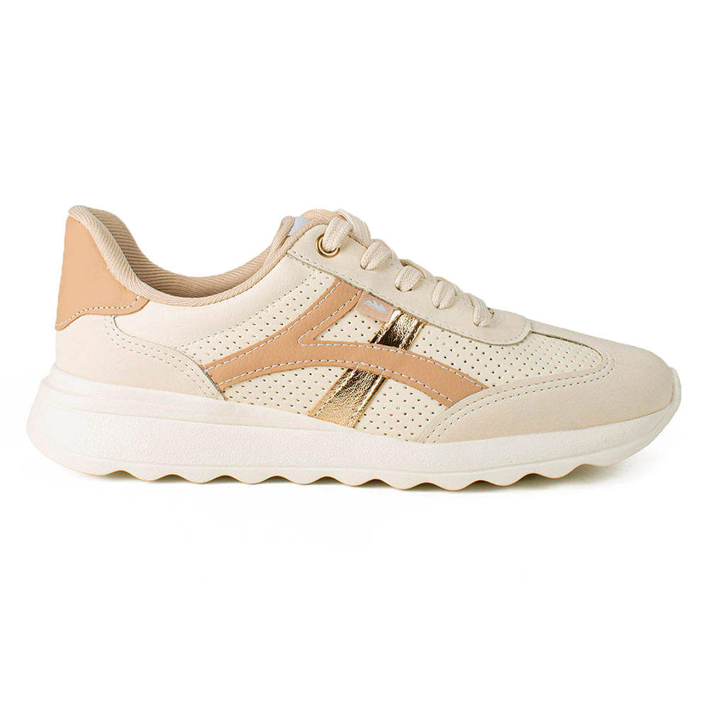 Tênis Casual Dakota Creme e Bege Feminino Oscar