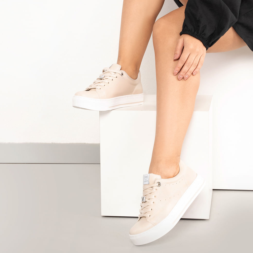 Tênis Via Marte Sola Caixa Feminino Bege Oscar - Main Image