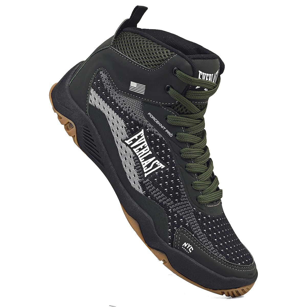 Tênis Esportivo Everlast Forceknit Pro Masculino Preto Paquetá